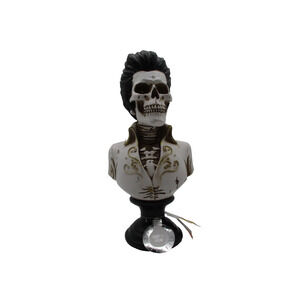 Elvis Skull BUST Light Up LED Eyes Halloween Statue New